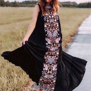 Anthropologie Black Maxi
